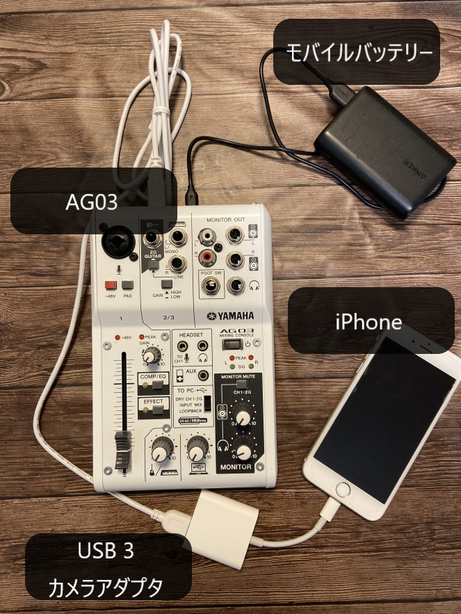 AG03をスマホ配信で使う！できること、使い方、接続方法を解説